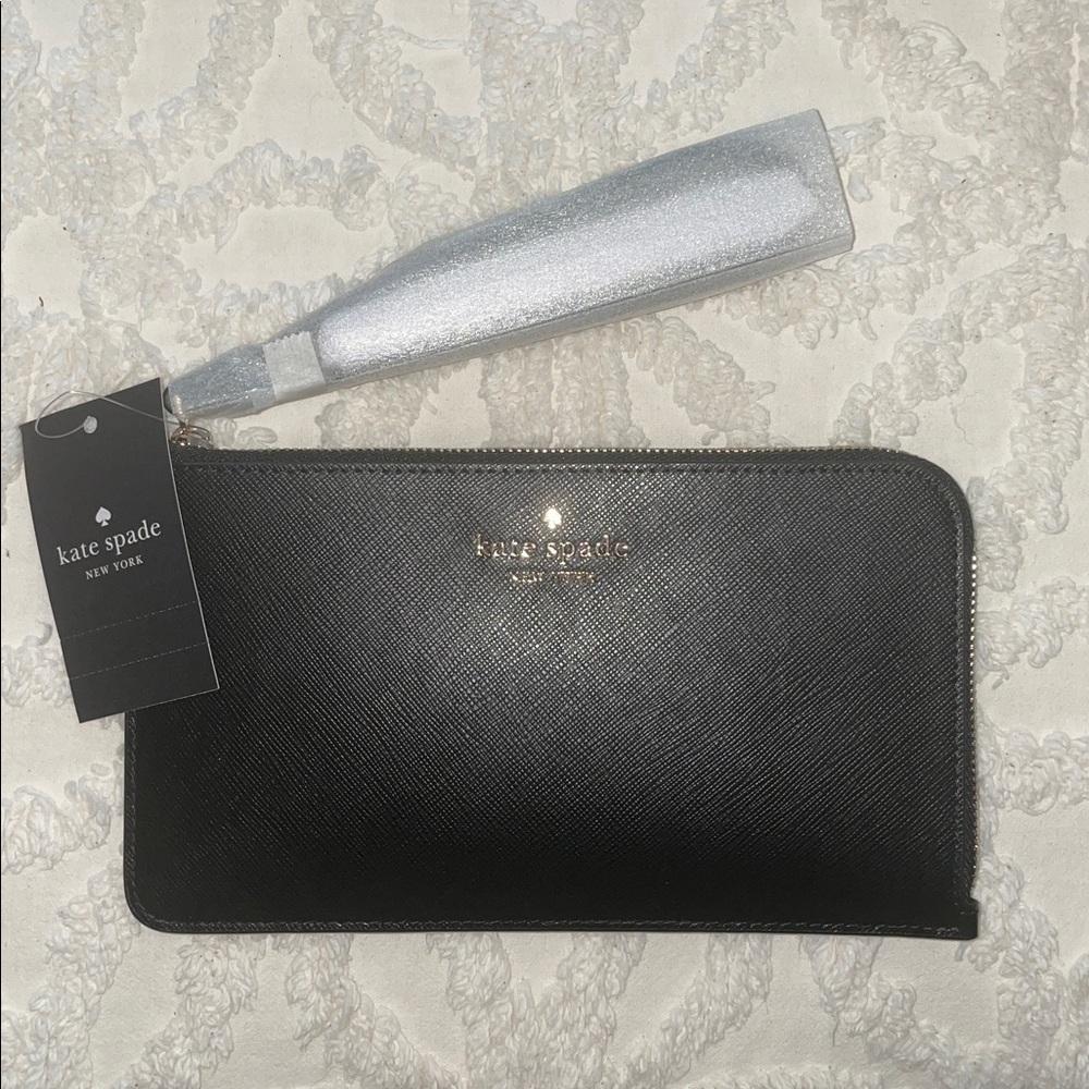 Kate Spade Black Zip-Around Clutch